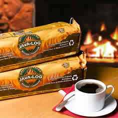 FIRELOG,MADE W/COFFEE GRD Case of 6 / LOGS from Java Log