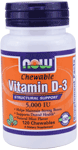 Vitamin d-3 5000iu chewable, 120 LOZ Mint Flavor