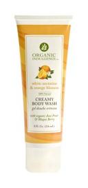 ORGANIC INDULGENCE: White Nectarine and Orange Blossom Body Wash 8 oz