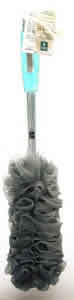 Feng Shui Mesh Body Brush with Ergo Grip - metal silver 1 pc from EARTH THERAPEUTICS