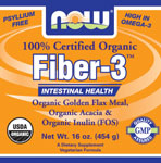 Fiber-3 Organic 16 oz Powder from NOW