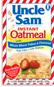 Uncle Sam's: Oatmeal,instant w flaxsd 9.6 OZ