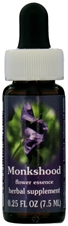 Flower essence: MONKSHOOD DROPPER 0.25OZ