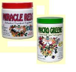 MACRO LIFE NATURALS: Macro Greens 10oz With 2oz Free Miracle Reds 2 pc