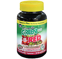 Natures Plus: Source Of Life Green And Red Bi-Layer 180 Mini-Tabs