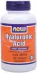 HYALURONIC ACID 50MG Plus MSM 120 VCAPS from NOW