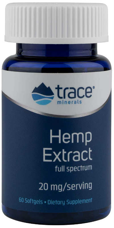 Trace Minerals Research: Hemp Extract 20mg 60 soft gels