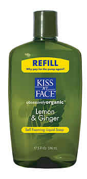 Organic Liquid Soap Self Foaming Lemon and Ginger Refill 17.5 oz from KISS MY FACE