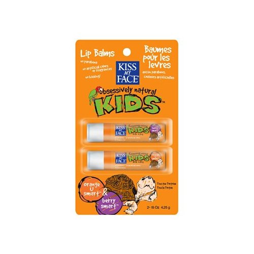 KISS MY FACE: Lip Balm Duo Pack Orange and Berry .15 oz