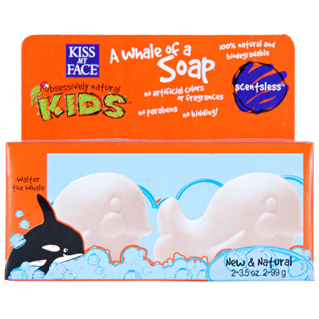 KISS MY FACE: Scentless Whale Soap Duo Pack 2 pc