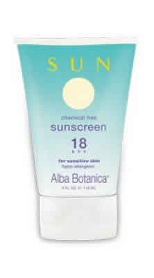 Natural Mineral Oil Free Sunblock SPF18 4 fl oz from ALBA BOTANICA