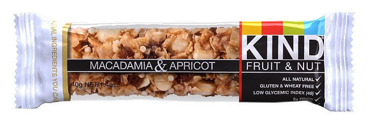 Kind bar macadmia and aprict 12  , 1