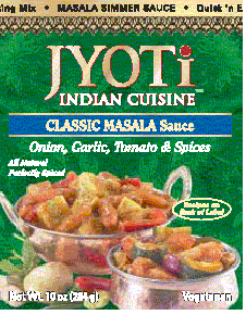 SAUCE,CLASSIC MASALA Case of 12 / 10 OZ from Jyoti Cuisine India