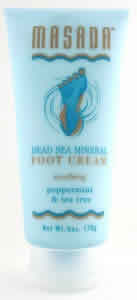 Natural Mineral Foot Cream 6 oz from MASADA HEALTH AND BEAUTY
