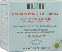Masada health and beauty - Natural pain relief cream with alpha lipoic acid 4 oz