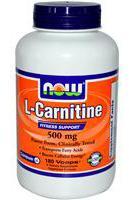 CARNITINE (L) 500mg 180 CAPS 180 caps from NOW