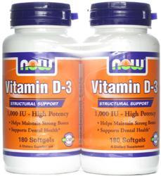 Vit D-1000iu 2/180 SGELS from NOW