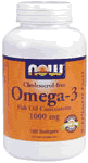 OMEGA-3 1000mg CHOLES FREE  180 SGELS 1 from NOW