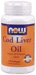 COD LIV OIL 1250/135 A/D 100 SGELS 100 SOFTGELS from NOW