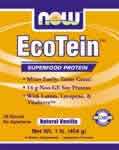 Now - Ecotein vanilla 1 lb. Vanilla - Non-G