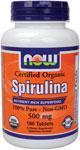 Organic Spirulina 500mg 180 Tabs from NOW