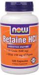 BETAINE HCL 10GR  120 CAPS 120 caps from NOW