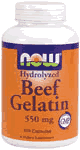BEEF GELATIN 550mg HYDROLYZED  200 CAPS 200 caps from NOW