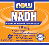 Nadh 10mg with ribose, 60 Vcaps