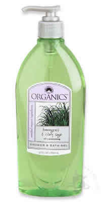 NATURE'S GATE: Organic Shower & Bath Gel Lemongrass and ClarySage 12 oz