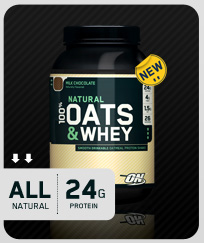 OPTIMUM NUTRITION: 100 Percent NATURAL WHEY And OATS CHOCOLATE 3 LB
