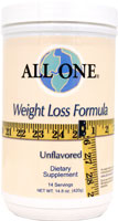 All-one (nutri-tech) - Weight loss formula unflavored 14 day supply 14.8 oz