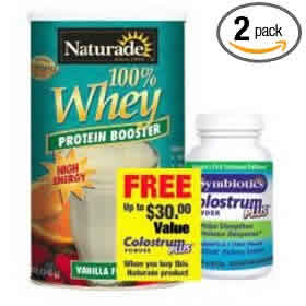 100 Percent Whey and Colostrum Plus Powder 12oz + 2.25oz from NATURADE