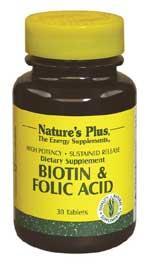 BIOTIN/FOLIC ACID S/R 30 Dietary Supplements
