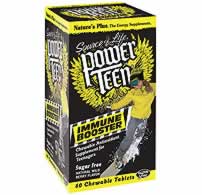 Natures Plus: Power Teen Immune Booster Chewable 60ct Wild Berry Flav