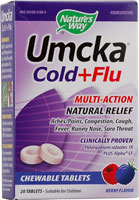 NATURE'S WAY: Umcka Cold and Flu Berry 20 chews