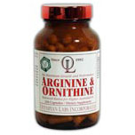 OLYMPIAN LABS: Arginine 500mg and Ornithine 250mg 100 caps