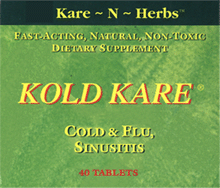 KOLD KARE Case of 1 / 40 TABS from Kare N Herbs