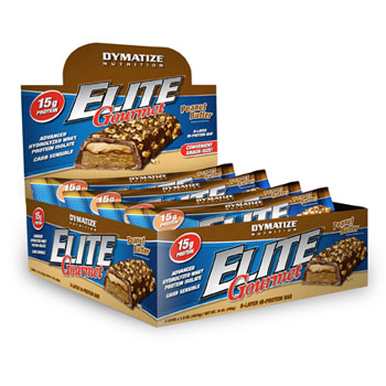 Dymatize - Elite gourmet bar peanut butter 12 BOX