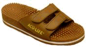 Brown with velcro m9  w10 massage sandals, 1 pair