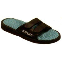 ACU LIFE MASSAGE SANDALS: Black  Teal With Velcro M4  W5 Massage Sandals 1 pair