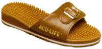 Brown with buckle m9  w10 massage sandals, 1 pair