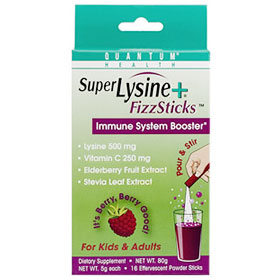 Super Lysine Plus Berry Flavored FizzSticks 16 pkts from QUANTUM