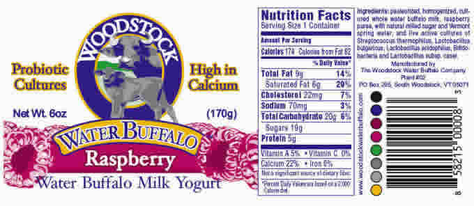 Yogurt buff milk omega3 rasp Case of 12 / 6 OZ - RASPBERRY from WoodStock Water Buffalo