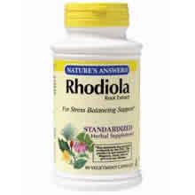 NATURE'S ANSWER: Rhodiola Standardized Root Extract 60 vegicaps