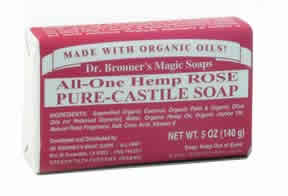 DR. BRONNER'S MAGIC SOAPS: Organic Pure Castile Bar Soap Rose 5oz