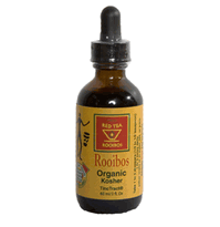 Organic  kosher rooibos tea tinc tract liquid in glass bottle, 2 oz
