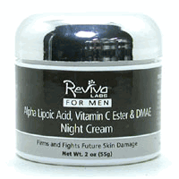 Men's Alpha Lipoic Acid and DMAE Night Cream and Vitamin C Ester 2 oz from REVIVA