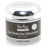 REVIVA: Men's Sun Protective Light Cream Moisturzer 1.5 oz