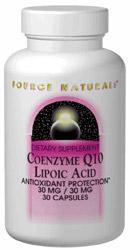 Coenzyme Q10/Lipoic Acid 30 mg/30 mg 60 caps from SOURCE NATURALS