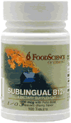 Sublingual B-12 Plus 100 tabs from FOODSCIENCE OF VERMONT